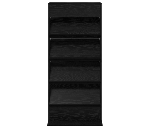 Žurnālu Statīvs Ar Plauktu Melns Ozolkoks 70 X 41 X 156 Cm Vidaxl