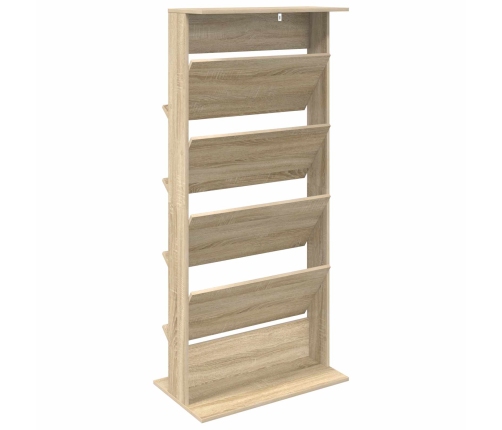 Žurnālu Statīvs Sonoma Ozols 70 X 41 X 156 Cm Inženierijas Koks Vidaxl