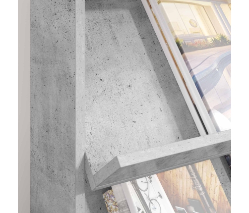 Žurnālu Statīvs Ar Plauktu Betona Pelēks 70 X 41 X 156 Cm Vidaxl