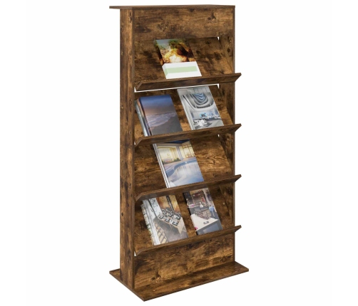 Žurnālu Statīvs Dūmaka Ozols 70 X 41 X 156 Cm Inženierijas Koks Vidaxl