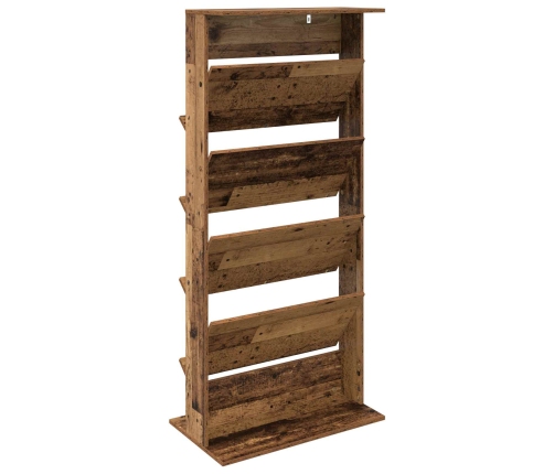 Žurnālu Statīvs Vecs Koks 70 X 41 X 156 Cm Inženierijas Koks Vidaxl