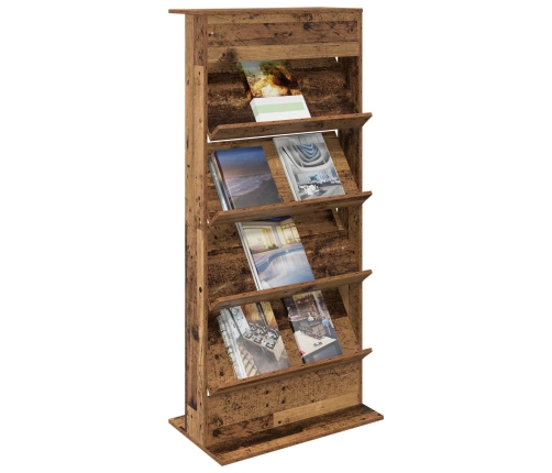 Žurnālu Statīvs Vecs Koks 70 X 41 X 156 Cm Inženierijas Koks Vidaxl