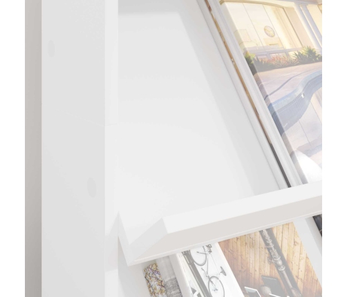 Žurnālu Statīvs Balts 70 X 41 X 126 Cm Inženierijas Koks Vidaxl