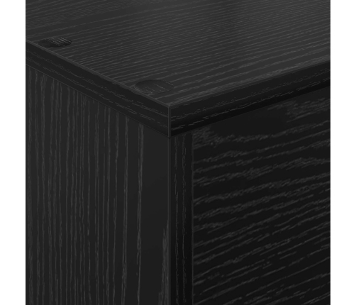 Žurnālu Statīvs Ar Plauktu Melns Ozolkoks 70 X 41 X 126 Cm Vidaxl