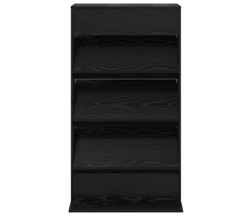 Žurnālu Statīvs Ar Plauktu Melns Ozolkoks 70 X 41 X 126 Cm Vidaxl