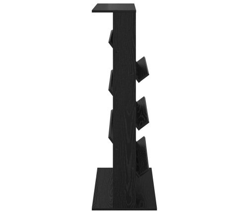 Žurnālu Statīvs Ar Plauktu Melns Ozolkoks 70 X 41 X 126 Cm Vidaxl
