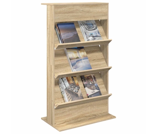 Žurnālu Statīvs Sonoma Ozols 70 X 41 X 126 Cm Inženierijas Koks Vidaxl