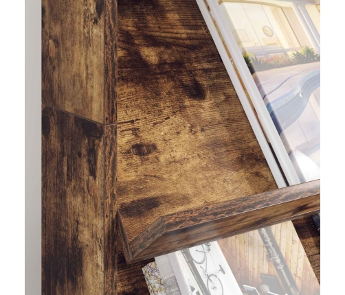 Žurnālu Statīvs Dūmaka Ozols 70 X 41 X 126 Cm Inženierijas Koks Vidaxl