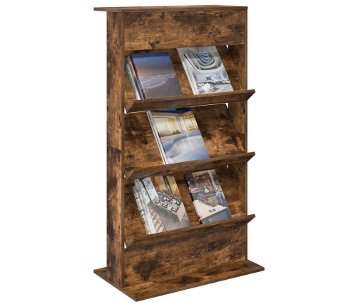 Žurnālu Statīvs Dūmaka Ozols 70 X 41 X 126 Cm Inženierijas Koks Vidaxl