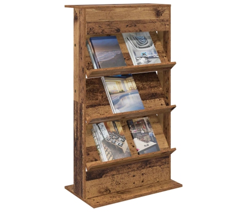 Žurnālu Statīvs Vecs Koks 70 X 41 X 126 Cm Inženierijas Koks Vidaxl