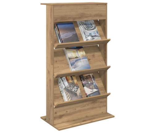 Žurnālu Statīvs Ar Plauktu Artisānā Ozols 70 X 41 X 126 Cm Vidaxl