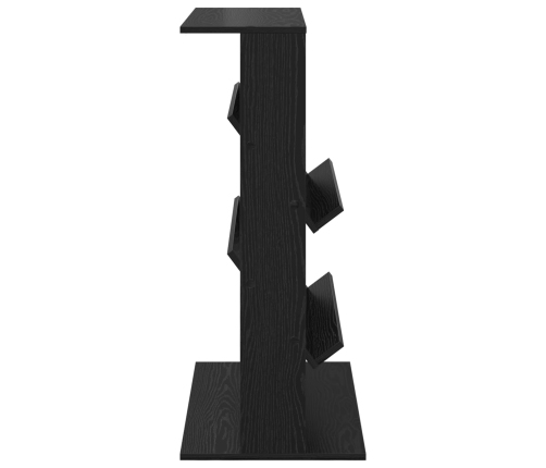 Žurnālu Statīvs Ar Plauktu Melns Ozolkoks 70 X 41 X 96 Cm Vidaxl