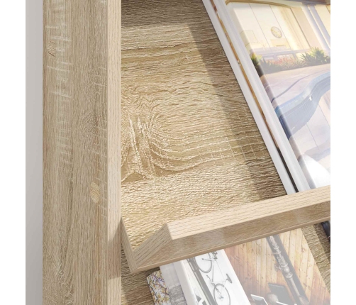 Žurnālu Statīvs Ar Plauktu Ar Uzglabāšanu Inženierijas Koks Vidaxl