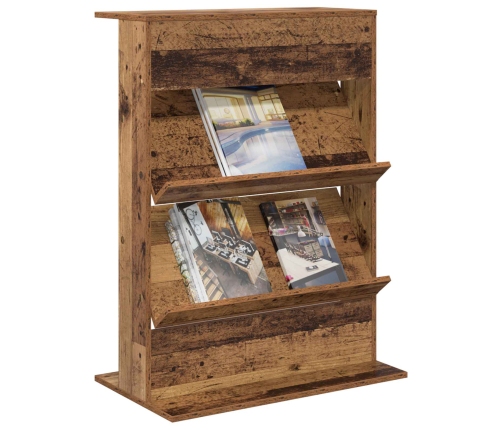 Žurnālu Statīvs Ar Plauktu Ar Uzglabāšanu Inženierijas Koks Vidaxl