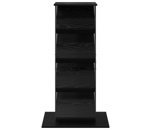 Žurnālu Statīvs Ar Plauktu Melns Ozolkoks 68 X 40 X 123.5 Cm Vidaxl