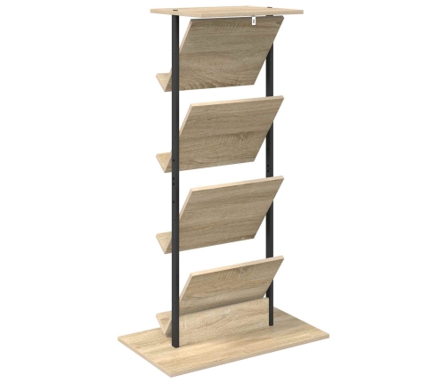 Žurnālu Statīvs Ar Plauktu Sonoma Ozols 68 X 40 X 123.5 Cm Vidaxl