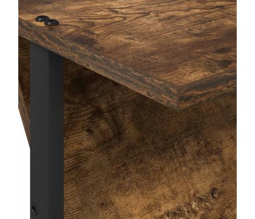 Žurnālu Statīvs Ar Plauktu Dūmaka Ozols 68 X 40 X 123.5 Cm Vidaxl