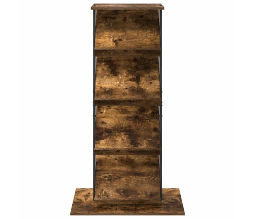 Žurnālu Statīvs Ar Plauktu Dūmaka Ozols 68 X 40 X 123.5 Cm Vidaxl