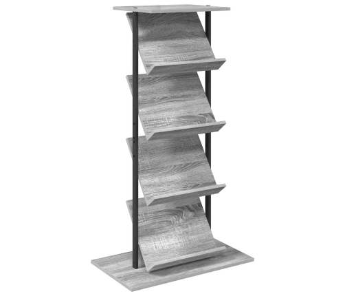 Žurnālu Statīvs Ar Plauktu Pelēks Sonoma 68 X 40 X 123.5 Cm Vidaxl