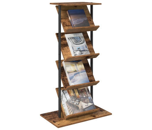 Žurnālu Statīvs Vecs Koks 68 X 40 X 123.5 Cm Inženierijas Koks Vidaxl