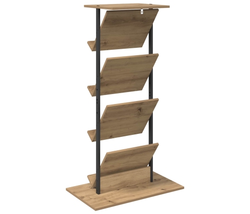 Žurnālu Statīvs Ar Plauktu Artisānā Ozols 68 X 40 X 123.5 Cm Vidaxl