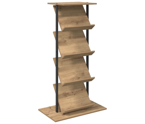 Žurnālu Statīvs Ar Plauktu Artisānā Ozols 68 X 40 X 123.5 Cm Vidaxl