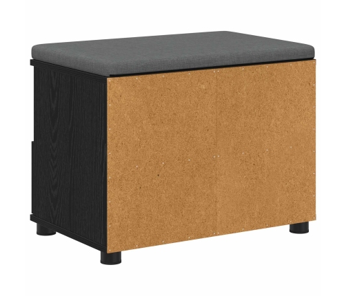 Zāles Sols Ar Spilvenu Melns Ozolkoks 60 X 38 X 46 Cm Vidaxl