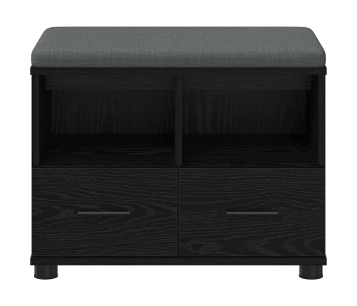 Zāles Sols Ar Spilvenu Melns Ozolkoks 60 X 38 X 46 Cm Vidaxl