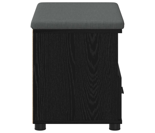 Zāles Sols Ar Spilvenu Melns Ozolkoks 60 X 38 X 46 Cm Vidaxl