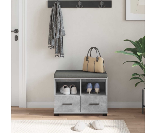 Zāles Sols Ar Spilvenu Betona Pelēks 60 X 38 X 46 Cm Vidaxl