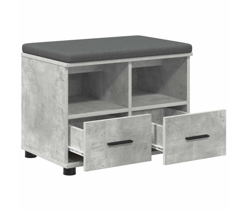 Zāles Sols Ar Spilvenu Betona Pelēks 60 X 38 X 46 Cm Vidaxl