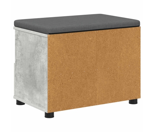 Zāles Sols Ar Spilvenu Betona Pelēks 60 X 38 X 46 Cm Vidaxl