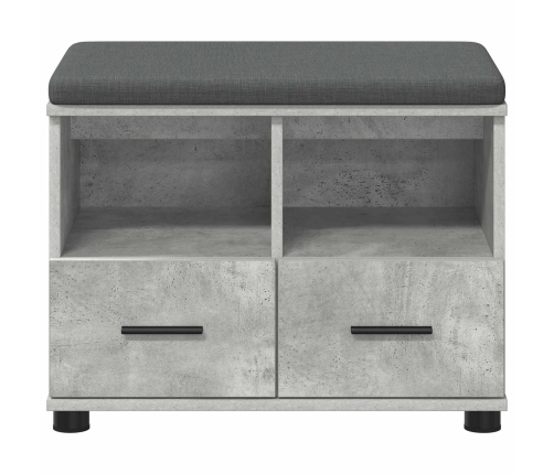 Zāles Sols Ar Spilvenu Betona Pelēks 60 X 38 X 46 Cm Vidaxl