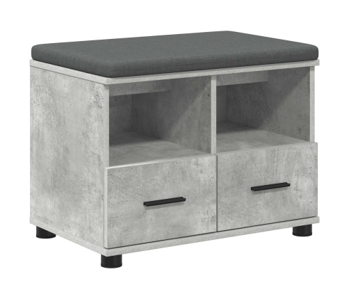 Zāles Sols Ar Spilvenu Betona Pelēks 60 X 38 X 46 Cm Vidaxl