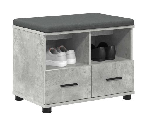 Zāles Sols Ar Spilvenu Betona Pelēks 60 X 38 X 46 Cm Vidaxl