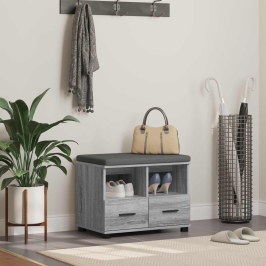 Zāles Sols Ar Spilvenu Pelēks Sonoma 60 X 38 X 46 Cm Vidaxl