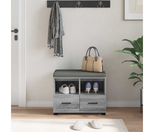 Zāles Sols Ar Spilvenu Pelēks Sonoma 60 X 38 X 46 Cm Vidaxl