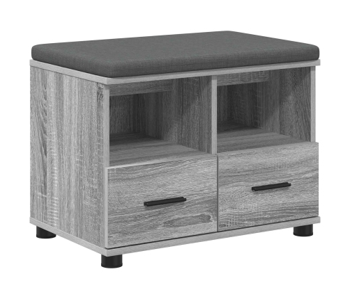 Zāles Sols Ar Spilvenu Pelēks Sonoma 60 X 38 X 46 Cm Vidaxl