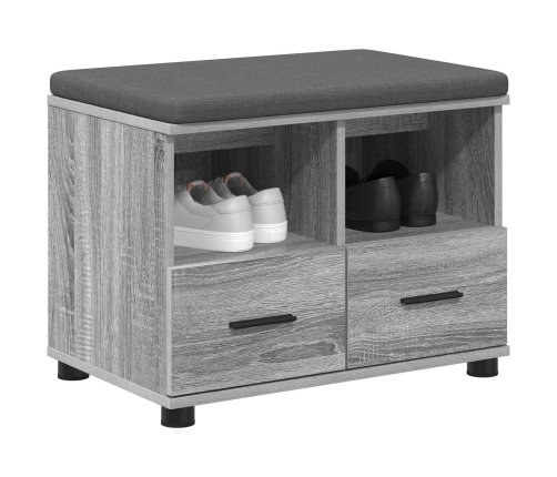 Zāles Sols Ar Spilvenu Pelēks Sonoma 60 X 38 X 46 Cm Vidaxl