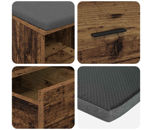 Zāles Sols Ar Spilvenu Ar Atvilktni Vecs Koks 60 X 38 X 46 Cm Vidaxl