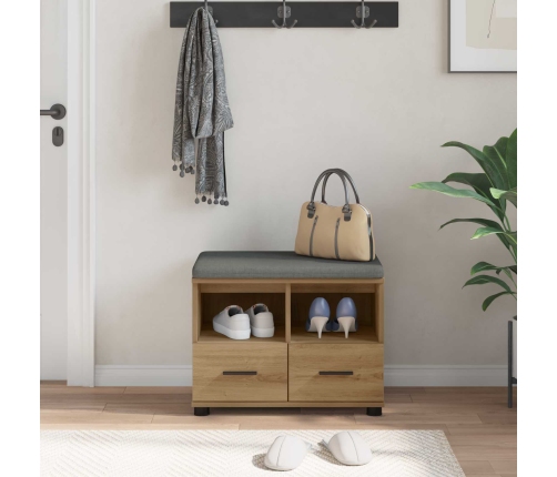 Zāles Sols Ar Spilvenu Artisānā Ozols 60 X 38 X 46 Cm Vidaxl