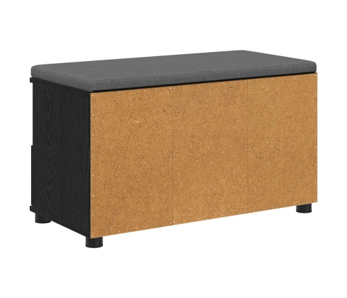 Zāles Sols Ar Spilvenu Melns Ozolkoks 80 X 38 X 46 Cm Vidaxl