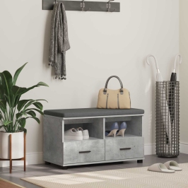 Zāles Sols Ar Spilvenu Betona Pelēks 80 X 38 X 46 Cm Vidaxl