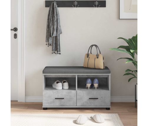 Zāles Sols Ar Spilvenu Betona Pelēks 80 X 38 X 46 Cm Vidaxl