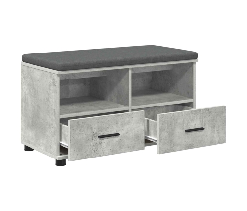 Zāles Sols Ar Spilvenu Betona Pelēks 80 X 38 X 46 Cm Vidaxl