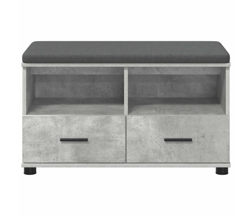 Zāles Sols Ar Spilvenu Betona Pelēks 80 X 38 X 46 Cm Vidaxl