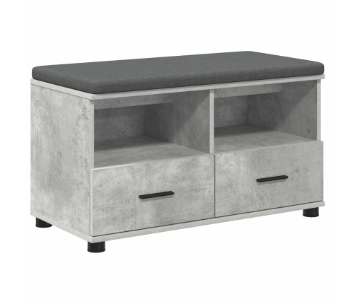 Zāles Sols Ar Spilvenu Betona Pelēks 80 X 38 X 46 Cm Vidaxl