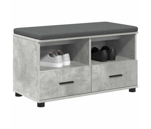 Zāles Sols Ar Spilvenu Betona Pelēks 80 X 38 X 46 Cm Vidaxl