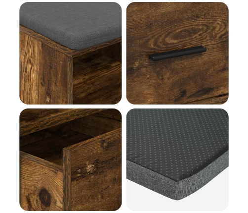 Zāles Sols Ar Spilvenu Dūmaka Ozols 80 X 38 X 46 Cm Vidaxl