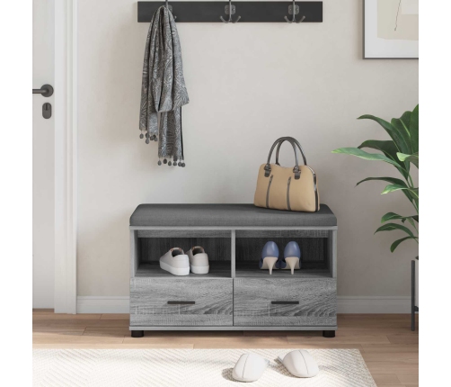 Zāles Sols Ar Spilvenu Pelēks Sonoma 80 X 38 X 46 Cm Vidaxl